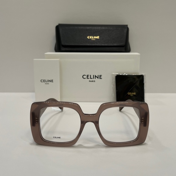 CELINE Triomphe CL50121i Milky Hazelnut Eyeglasses, 100% AUTHENTIC - Picture 2 of 6